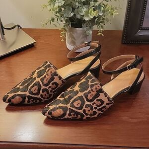 Calvin Klien leopard print mules